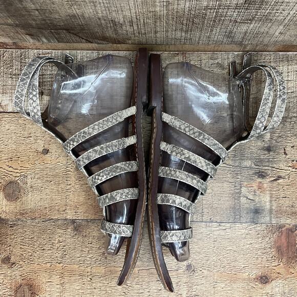 Sam Edelman Gilda Reptile Snake Print Gladiator Sandals Size 8.5 - Picture 4 of 8